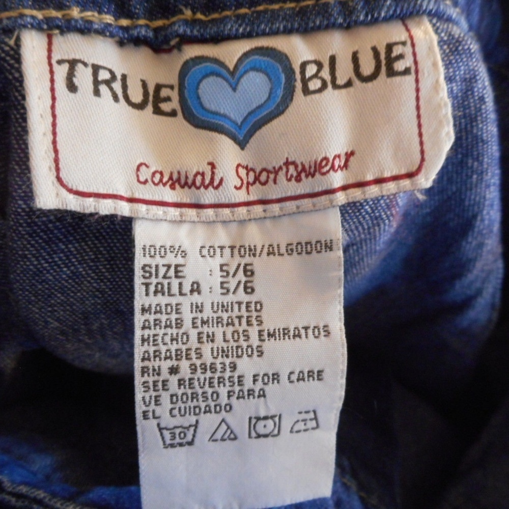 Size 5/6 100% Cotton Blue Denim Skirt no pockets - Picture 2 of 5